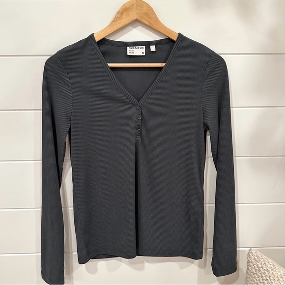 Frank & Oak Tops - Frank and Oak Henley Fitted Top